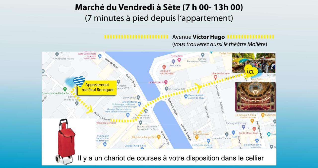 + Jardin Au Calme Avec Bbq + Cellier + Garage Daire Sète Dış mekan fotoğraf
